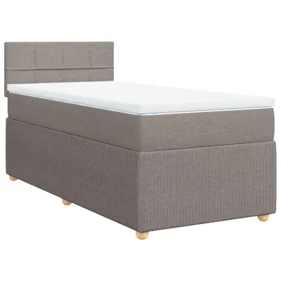Produktbild von Boxspringbett mit Matratze Taupe 90x200 cm Stoff