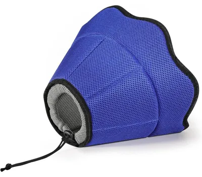 Obrázek produktu pro Ochranný límec pro psy a kočky, nastavitelný, velikost M, modrá/šedá