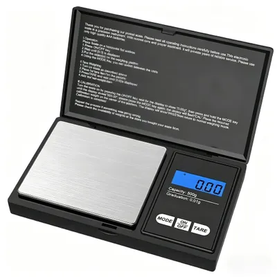 Produktbild von Taschenwaage, Feinwaage Digitalwaage 500G/0,01G Präzisionswaage, mit TARE- und Kalibrierfunktion, für Gold, Schmuck, Kaffee und Backen