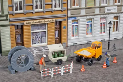 Produktbild von Auhagen Dumper mit Kompressoranhänger 41641