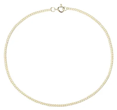 Produktbild von Fußkette Fußkettchen Panzerkette 925 Silber Damen vergoldet