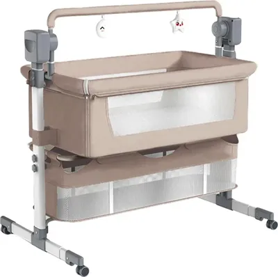 Image de Lit bébé, design polyvalent 3 en 1, fonction musique Bluetooth, BEIGE