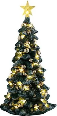 Productafbeelding van Snowy Christmas Tree Clear Light 10x10x19 cm Kerstdorp LEMAX