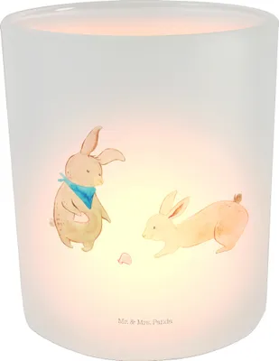Produktbild von Mr. & Mrs. Panda Glas Windlicht Hasen Muschel - Transparent - Geschenk, Freundin, Muscheln, Teelichthalter, stimmungslicht, Muttertag, Kerzenhalter, Strand, Freundinnen