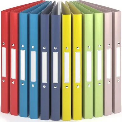 Produktbild von Famanu Ringmappen Set 12 Stück A4 mit 2 Ringen - Naturfarben