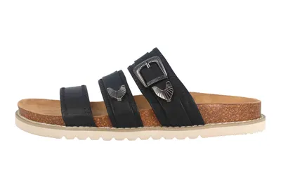 Produktbild von Fitters Footwear Pantoletten in Übergrößen Schwarz 2TM12004 Camille Black große Damenschuhe