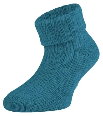 Produktbild von Babysocken aus biologischer Wolle – Stahlblau – 13-14