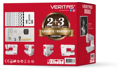 Productafbeelding van Veritas 7640105923373, Rood, Wit, Automatische naaimachine, Voor het naaien, 4 steken, 4 mm, Draaibaar