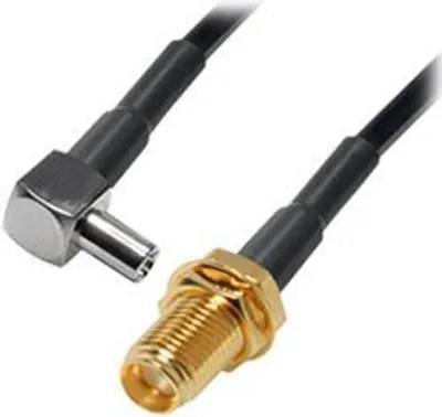 Obrázok produktu pre Pigtail adaptér pigtail adaptér ts9 uhlový konektor na sma zásuvku