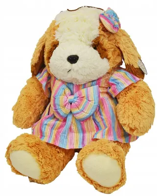 Produktbild von Deef 089311 Plüschhund Mädchen im Kleid kuschelweich 35 cm