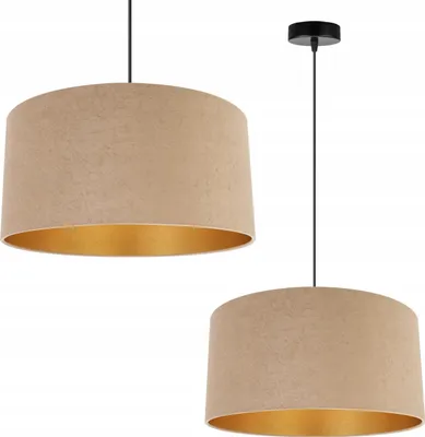Immagine prodotto di Lampada a sospensione Lampadario in velluto dorato Paralume