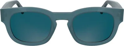 Produktbild von Elegante Damensonnenbrille in Blau mit rundem Acetatgestell