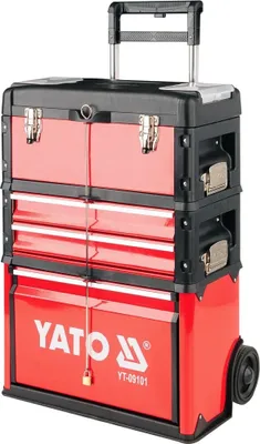 Produktbild von YATO Werkzeugtrolley mit 3 Schubladen 52x32x72 cm