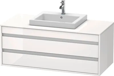 Produktbild von Waschtischunterbau KETHO 550x1200x496mm weiß hochglanz weiß hochglanz