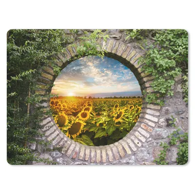 Produktbild von MuchoWow® Mauspad Mousepad Sonnenblumen - Ansicht - Blumen - Sonne 23x19 cm - Mousepads - Maus Mat - Pad - Mausunterlage - Schreibtischunterlage - Mauspad