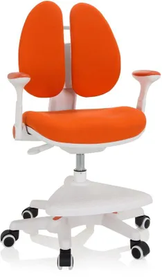 Produktbild von Unyqoos® Ergonomischer Kinder-Schreibtischstuhl, höhenverstellbar, verstellbare Rückenlehne & Fußstütze, Sitztiefe anpassbar, für 110–160 cm, waschbarer Bezug