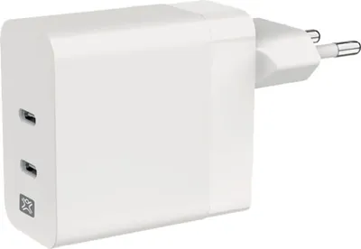 Image de Xtrememac, chargeur secteur 65W avec 2 USB-C Power Delivery, blanc