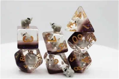 Obrázok produktu pre Sada kociek Foam Brain Games so slonom pre RPG a DnD