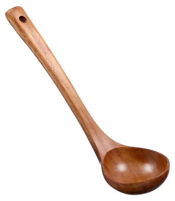 Imagen del producto de Cuchara de madera, 28 cm, con mango largo, para la cocina