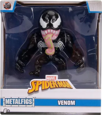 Produktbild von Jada – Venom Figur 10 cm aus Metall, 100 % authentische Marvel-Lizenz, hochsammelbar (Jada 253221008)