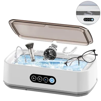 Produktbild von 650ml Ultraschallreiniger, Ultraschallreinigungsgerät,3-Gang-Touchscreen, Hochfrequenz, Geeignet für Brillen, Schmuck, Uhrenarmbänder, Spielzeug