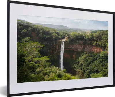 Produktbild von MuchoWow® MuchoWow® Gerahmtes Poster Tropisch - Wasserfall - Regenwald 60x40 cm - Poster mit zchwarzem Bilderrahmen - Schlafzimmer - Plakat in Rahmen - Drucken