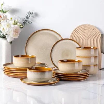 Produktbild von Geschirrset 6 Personen, 18-teilig, Keramik