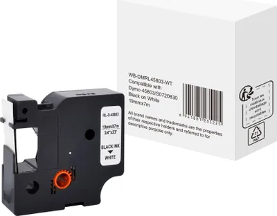 Obrázok produktu pre Páska na písanie ako Dymo S0720830 19mmx7m čierna na bielej