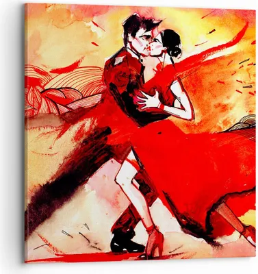 Produktbild von Bild auf Leinwand - Leinwandbild - tanzen sie - 70x70cm - Wand Bild - Wanddeko - Wandbilder - Leinwanddruck - Bilder - Kunstdruck - Wanddekoration - Leinwand bilder - Wandkunst - AC70x70-3731