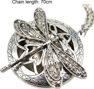 Produktbild von Vintage-Halskette, Retro-Anhänger mit Libellen-Anhänger, lange Halskette, handgefertigt, Schmuck im Boho-Ethno-Stil für Frauen, Alltagskleidung, Geschenk