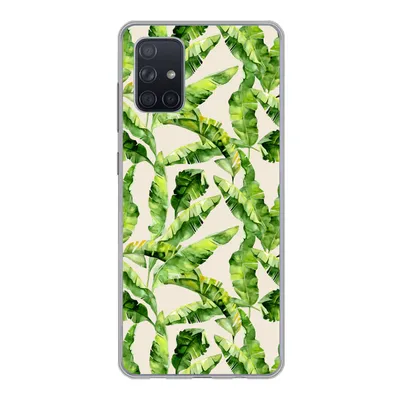 Produktbild von MuchoWow® Handyhülle Schutzhülle Hülle für Samsung Galaxy A51 Palmenblatt - Muster - Tropisch Silikon Softcase Handy Hülle - Schutzabdeckung
