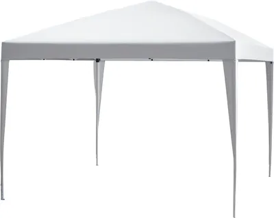 Image de Outsunny Tonnelle de jardin extšŠrieur 3x3m Tonnelle pliante Pop up Tente Pliable Barnum de Jardin Pliant Anti-UV + Sac de Transport Acier Oxford Blanc