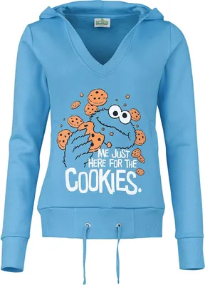 Produktbild von Sesame Street Kapuzenpullover Damen Just Here For The Cookies blau S