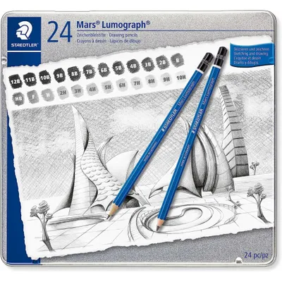 Obrázek produktu pro STAEDTLER Mars Lumograph 100 tužek 6B - 4H modrá 12 ks.