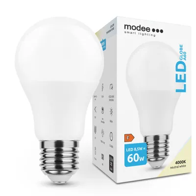 Obrázok produktu pre Modee Lighting LED žiarovka E27 8,5W 4000K A60 (60W)