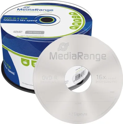 Obrázok produktu pre MediaRange DVD-R 4,7GB  50pcs Spindel 16x