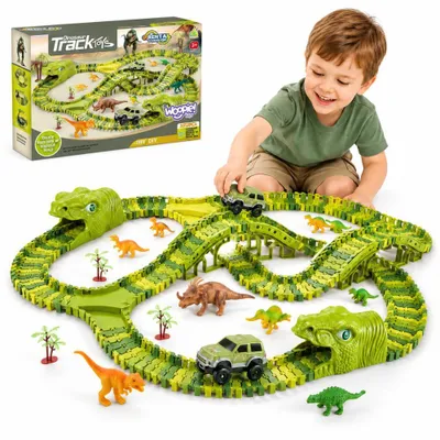 Obrázek produktu pro Autodráha Woopie Xxl Dinosaurs 240 ks.
