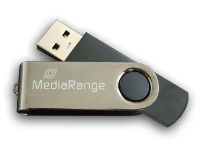 Produktbild von STICK 4GB MEDIARANGE MR907 B - Schwarz - Silber