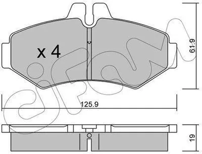 Produktbild von CIFAM Bremsbeläge Satz Hinten Bremsklötze passend für MERCEDES-BENZ G-Klasse SUV (W463) 822-572-0