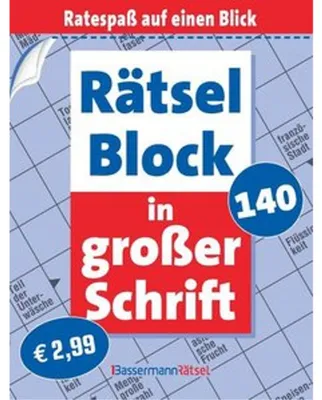 Produktbild von Rätselblock in großer Schrift 140 (5 Exemplare à 2,99 EUR)