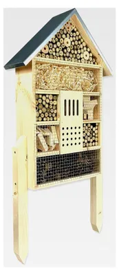 Produktbild von Insektenhotel XXL für Bienen und Marienkäfer – 79 x 38 x 11,5 cm – Wetterfestes Insektenhaus mit 7 Fächern – Schutz und Nisthilfe für Wildbienen, Schmetterlinge und Florfliegen