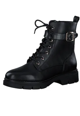 Produktbild von Tamaris Damen Stiefelette Schnürboots Reißverschluss Lack Zierschnalle 1-25289-41, Größe:38 EU, Farbe:Mehrfarbig