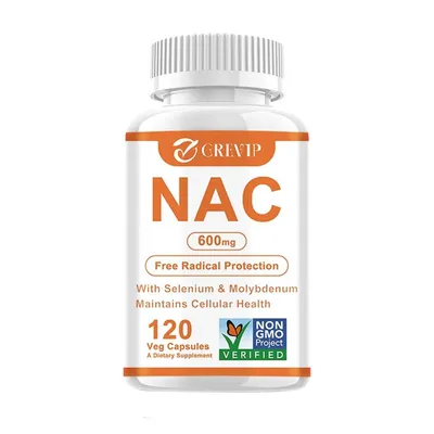 Produktbild von NAC (N-Acetyl Cysteine) 600 mg (120 Kapseln) Nahrungsergänzungsmittel, Gehirn, Leber, Nieren, Lunge, Herz, Nerven, Immunsystem