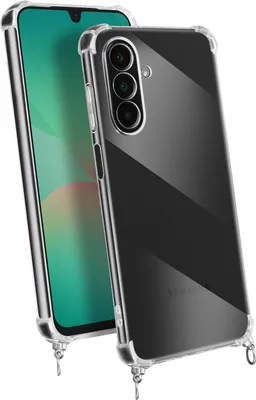 Immagine prodotto di Avizar, cover per Samsung A26 in silicone antiurto con cavo intrecciato, trasparente