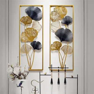 Produktbild von Metallene 3D Wanddekoration Gold 85x31 cm Handgemacht