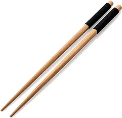 Produktbild von Jumada's - Essstäbchen - Japanisch - Essstäbchen - Essbesteck - Kastanie - Inklusive Unterlage - Braun mit schwarzem Finish