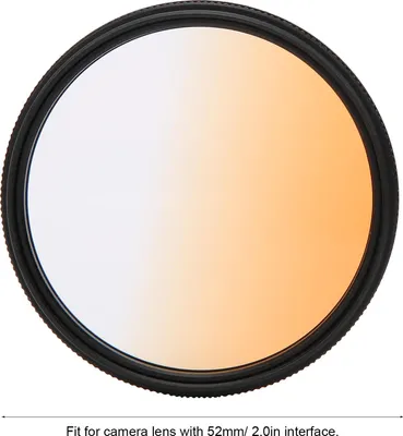 Produktbild von Junestar 52-mm-Objektivverlaufsfilter für Canon/Nikon/Sony/Olympus/Fuji-Kamerafilter, Farbverlaufsorange