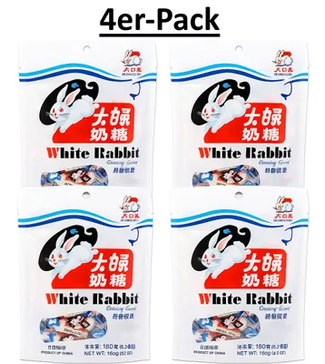Produktbild von 4er-Pack WHITE RABBIT Milchbonbons Kaubonbons Creamy Candy 180g