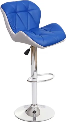Produktbild von Barhocker MCW-A92, Barstuhl Tresenhocker, höhenverstellbar Kunstleder blau