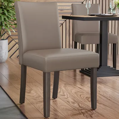 Produktbild von 2er-Set TAYLOR | Bistrostuhl | Taupe | Leder | Gastrostühle, Restaurantstuhl
